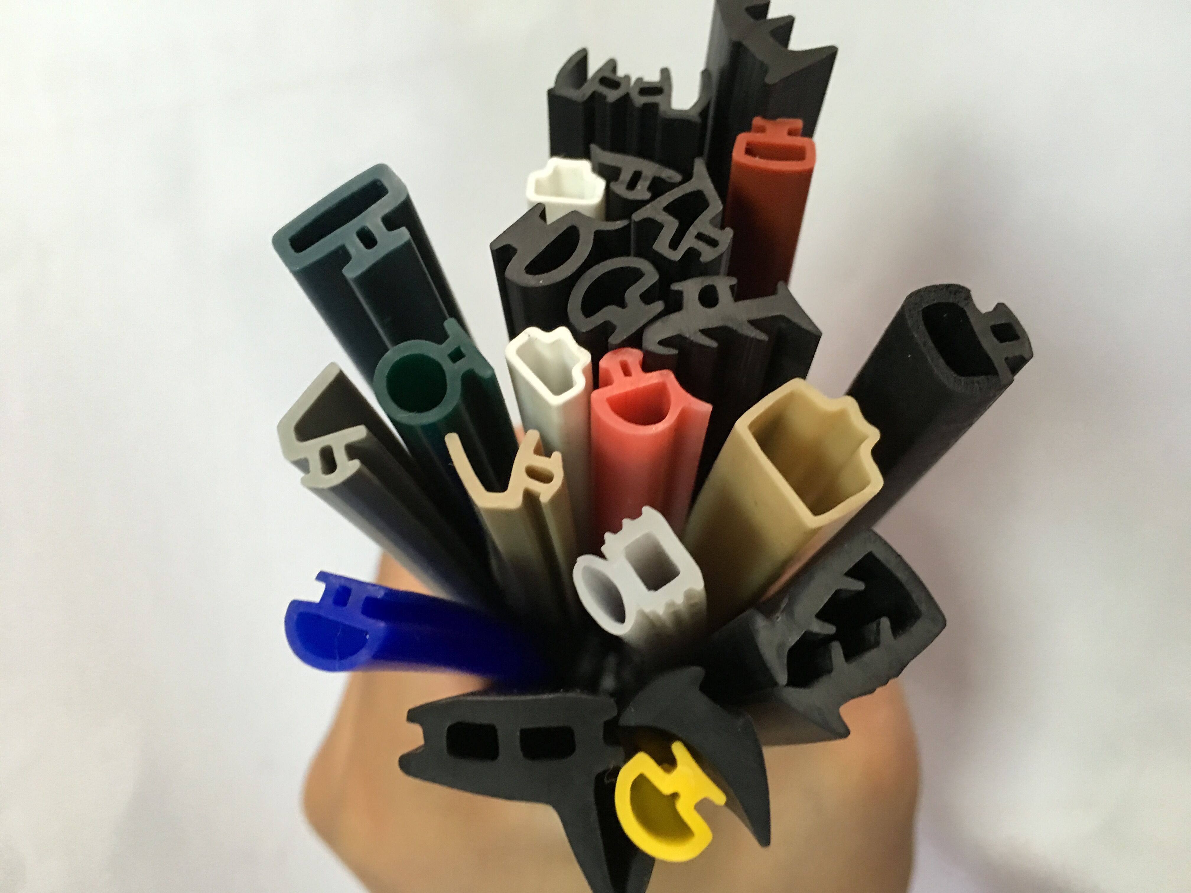 Juntas de goma de colores