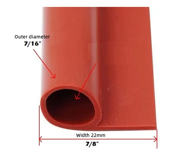Tira de sellado de renacuajo de silicona, junta P para puerta de horno, cámara de cocina, junta de puerta para ahumador y barbacoa